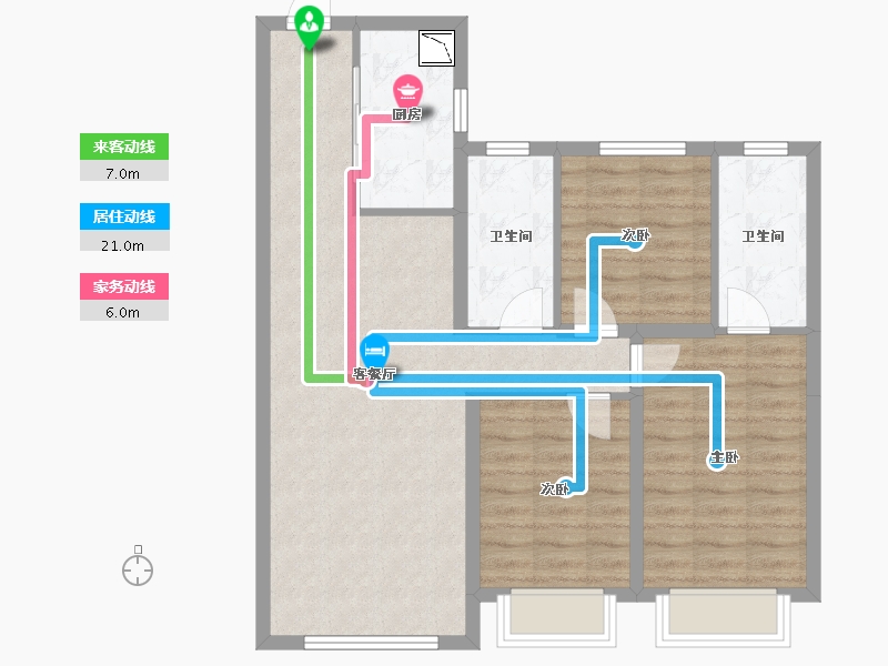 黑龙江省-哈尔滨市-金地峯范-83.46-户型库-动静线