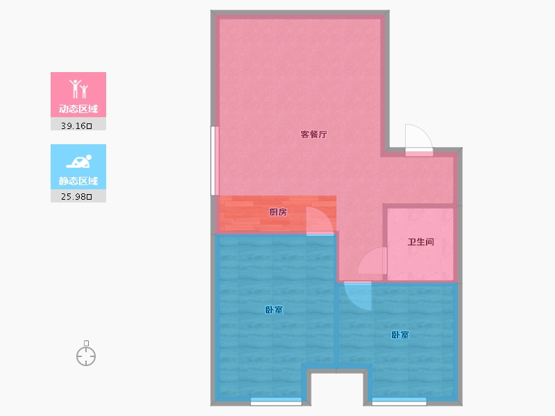 陕西省-西安市-隆基泰和铂悦山铂寓-59.49-户型库-动静分区