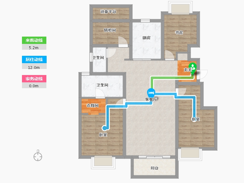 江苏省-南京市-万科和昌金域东方-102.00-户型库-动静线