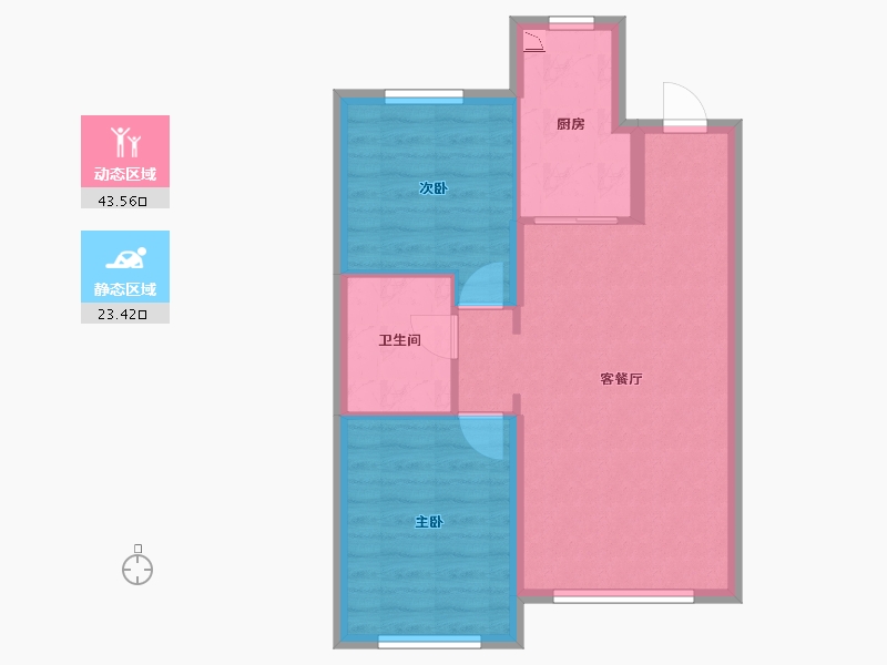 黑龙江省-哈尔滨市-融创星美御-60.12-户型库-动静分区