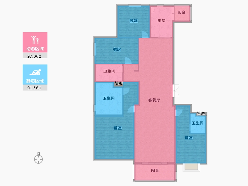 山西省-太原市-太原恒大天宸-171.79-户型库-动静分区