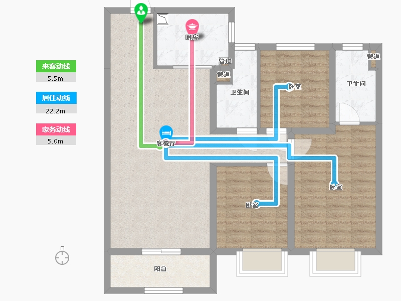 山西省-太原市-远洋万和四季-84.90-户型库-动静线