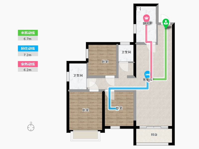 陕西省-西安市-金科世界城-90.01-户型库-动静线