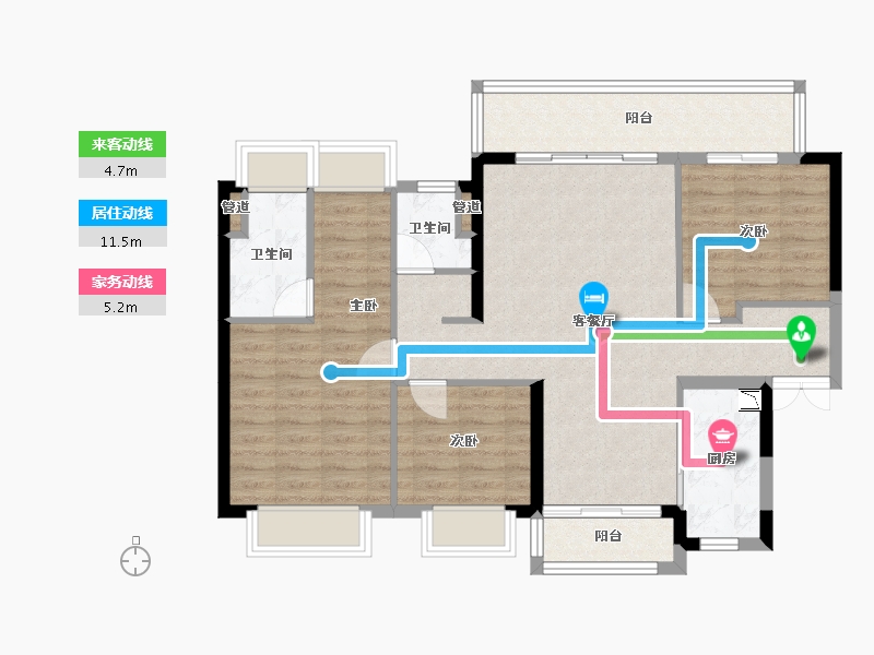 广西壮族自治区-梧州市-万达滨江城-92.23-户型库-动静线