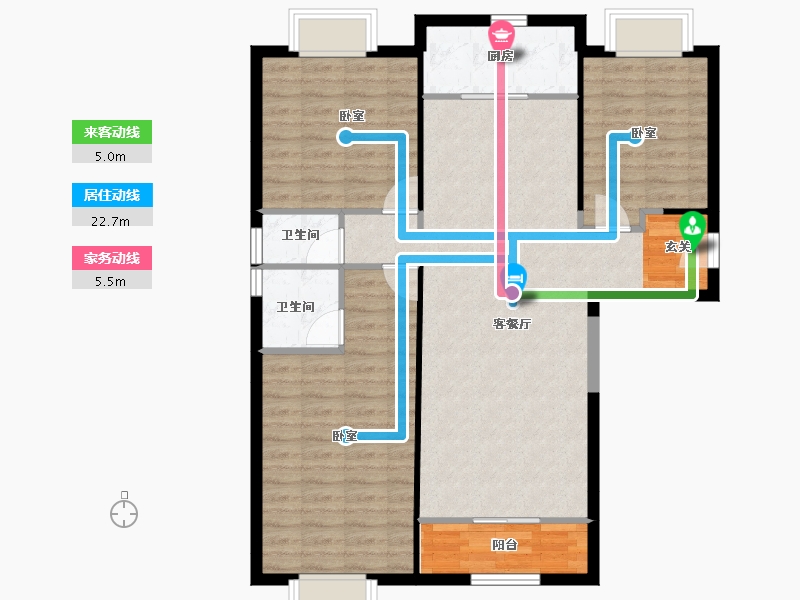 陕西省-西安市-西安麓湖半岛-98.96-户型库-动静线