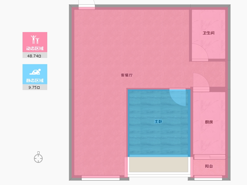 辽宁省-抚顺市-绿地麓峯公馆-52.81-户型库-动静分区