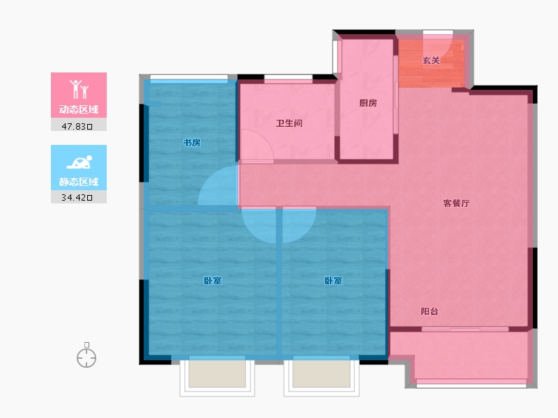 江苏省-南京市-香江黄金时代-75.10-户型库-动静分区