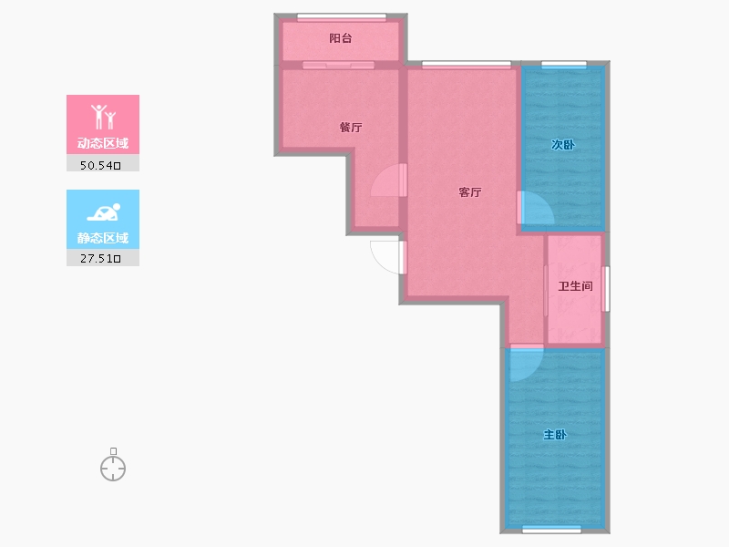 黑龙江省-牡丹江市-上东壹品-69.23-户型库-动静分区