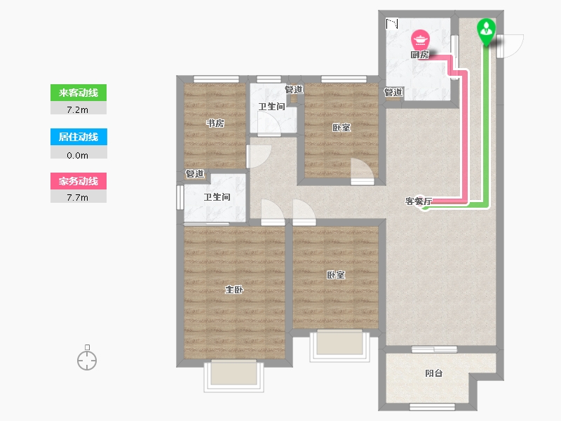 山西省-太原市-太原宝能城-96.85-户型库-动静线