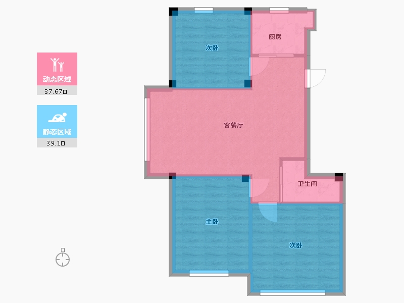 辽宁省-抚顺市-南一雅苑-69.99-户型库-动静分区