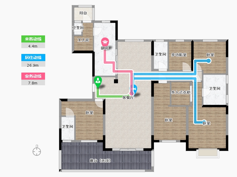 江苏省-南京市-碧桂园翡翠台-214.00-户型库-动静线