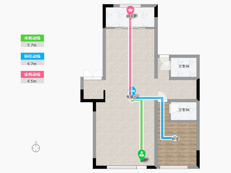 辽宁省-营口市-五矿铂海院子-84.91-户型库-动静线