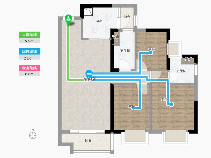 广西壮族自治区-梧州市-万达滨江城-73.32-户型库-动静线