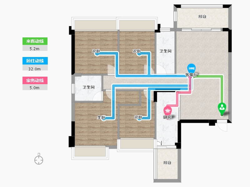 广西壮族自治区-梧州市-万通丽城-102.13-户型库-动静线