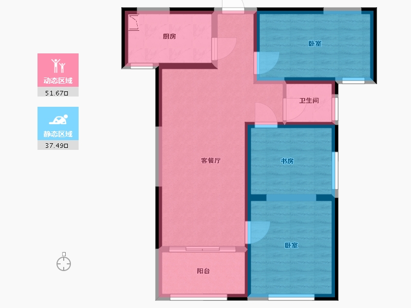 陕西省-西安市-金科世界城-79.01-户型库-动静分区