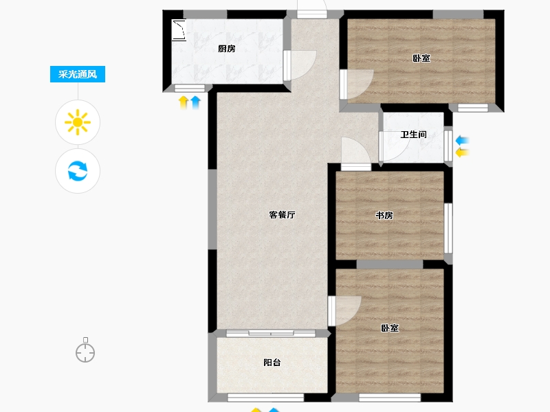 陕西省-西安市-金科世界城-79.01-户型库-采光通风