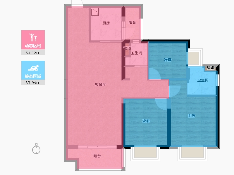 广西壮族自治区-梧州市-万达滨江城-78.22-户型库-动静分区