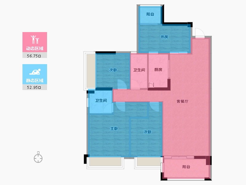 广西壮族自治区-梧州市-万通丽城-98.60-户型库-动静分区