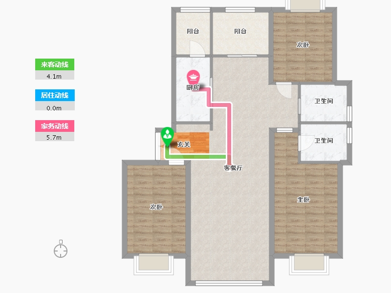 黑龙江省-哈尔滨市-宝宇天邑澜山-112.07-户型库-动静线