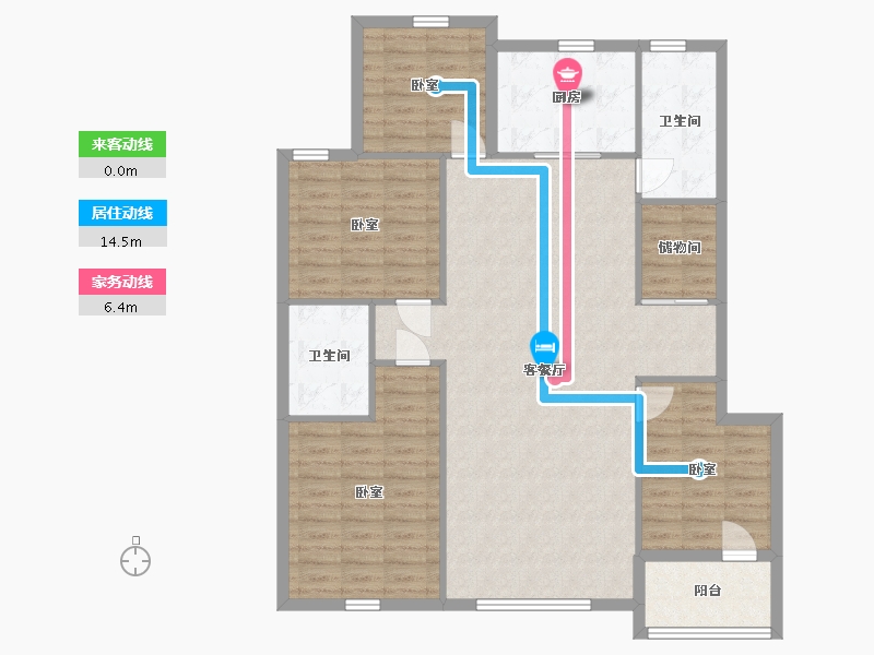 辽宁省-盘锦市-精工福地-117.48-户型库-动静线