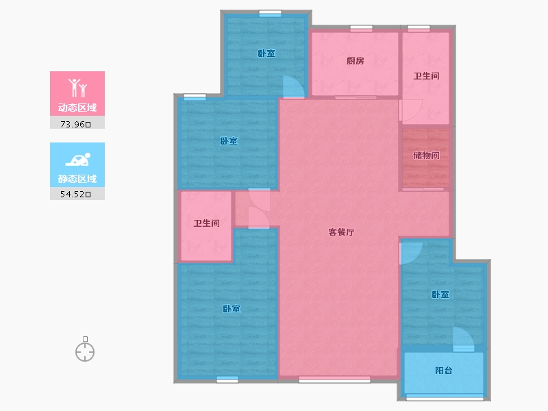 辽宁省-盘锦市-精工福地-117.48-户型库-动静分区