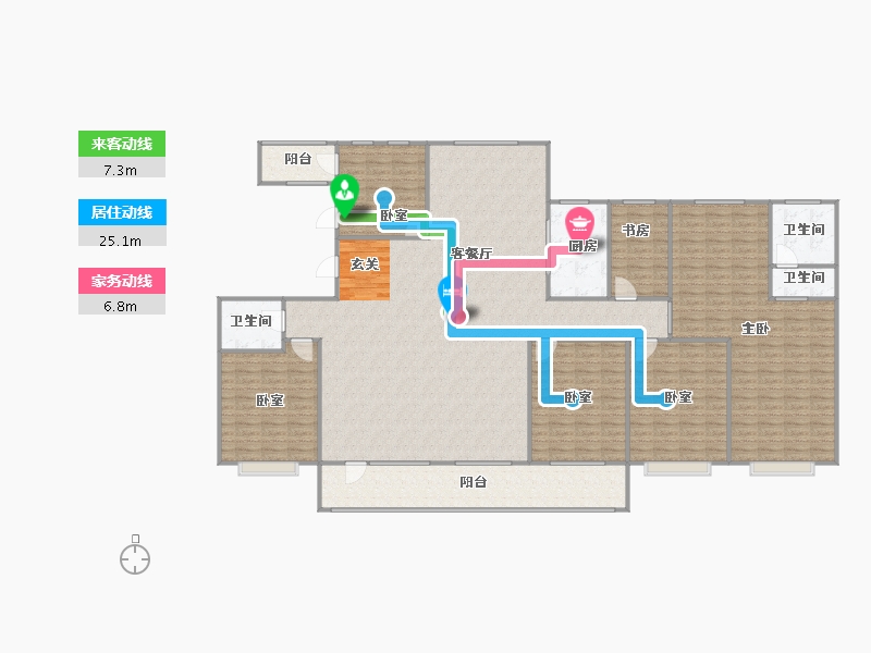 辽宁省-盘锦市-纳帕溪谷·瑞府-229.55-户型库-动静线