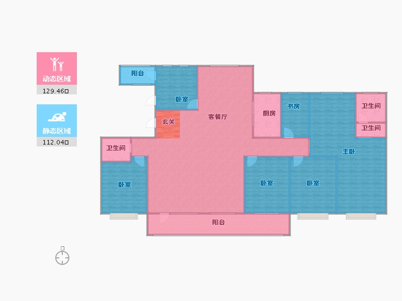 辽宁省-盘锦市-纳帕溪谷·瑞府-229.55-户型库-动静分区