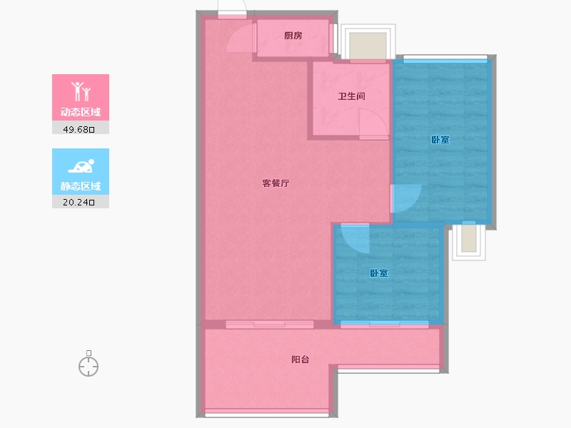 云南省-西双版纳傣族自治州-南山别院-63.67-户型库-动静分区