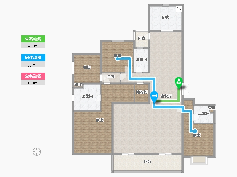 山西省-太原市-太原恒大天宸-213.34-户型库-动静线