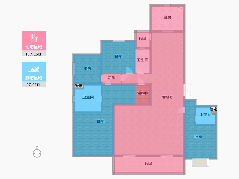 山西省-太原市-太原恒大天宸-213.34-户型库-动静分区