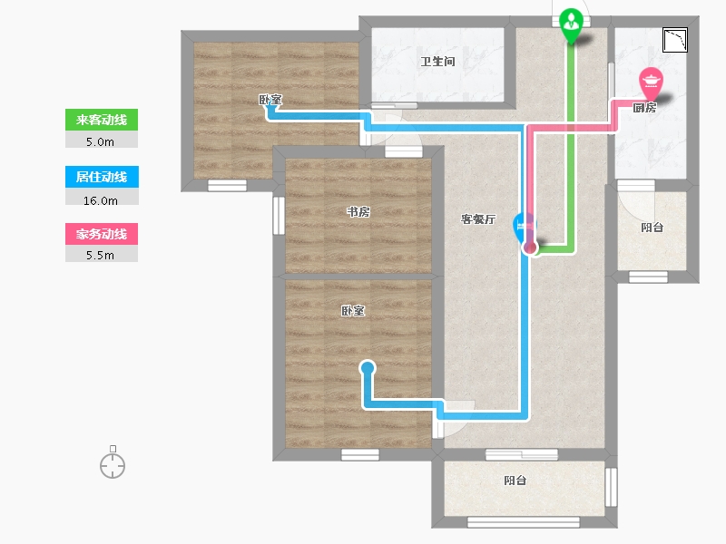 陕西省-西安市-中国铁建西派国际-71.87-户型库-动静线