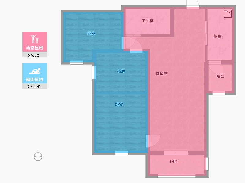 陕西省-西安市-中国铁建西派国际-71.87-户型库-动静分区