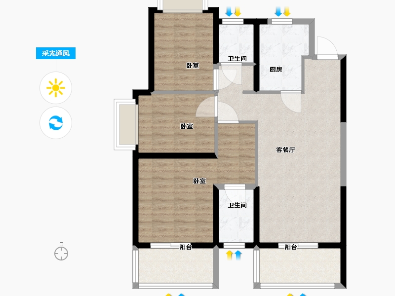 云南省-西双版纳傣族自治州-雅居乐西双林语-92.01-户型库-采光通风