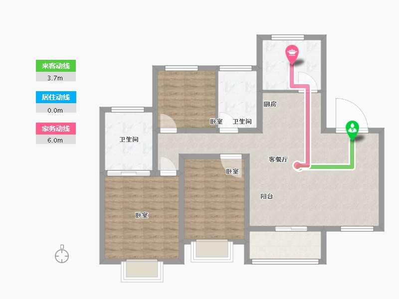 江苏省-南京市-弘阳禹洲时光印象-93.94-户型库-动静线