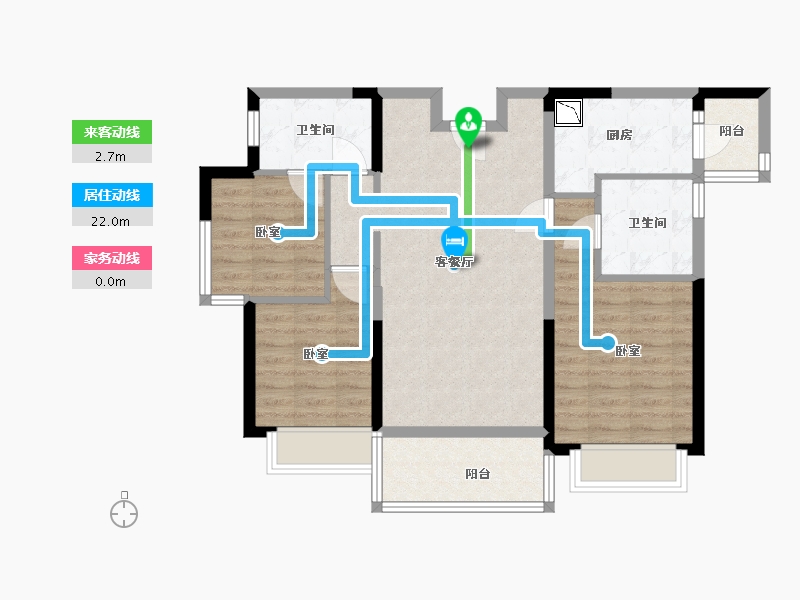 辽宁省-营口市-鑫盛家园-79.68-户型库-动静线