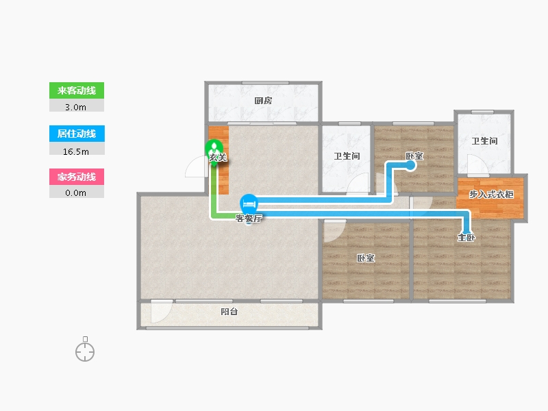 辽宁省-盘锦市-纳帕溪谷·瑞府-85.94-户型库-动静线