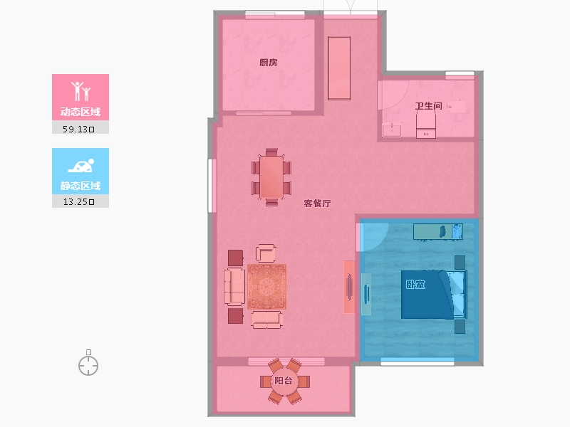 陕西省-西安市-中天诚品-66.00-户型库-动静分区