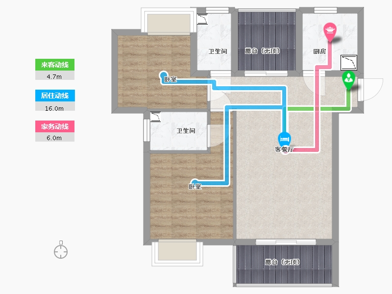 江苏省-南京市-华辉秦淮湾-72.00-户型库-动静线