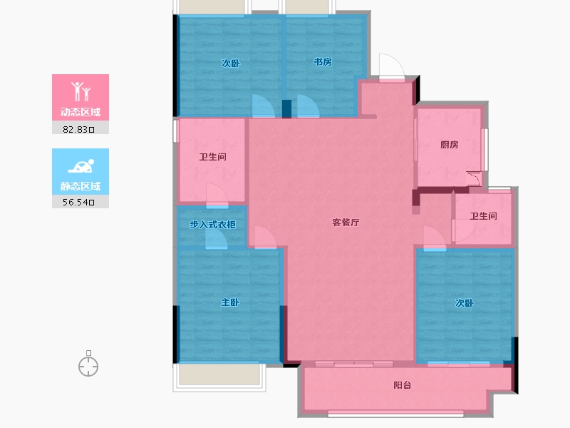 江西省-南昌市-弘阳时光里-127.00-户型库-动静分区