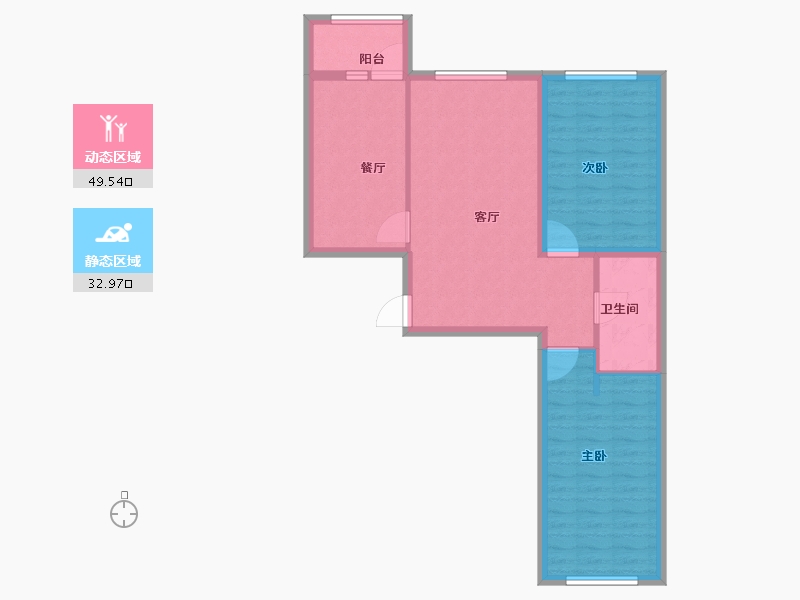 黑龙江省-牡丹江市-上东壹品-74.00-户型库-动静分区