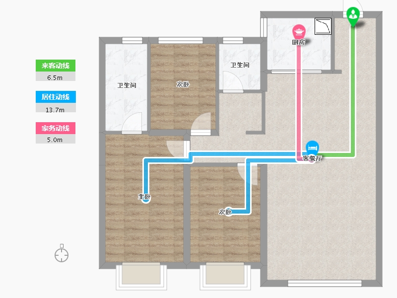 黑龙江省-哈尔滨市-金地峯范-92.86-户型库-动静线