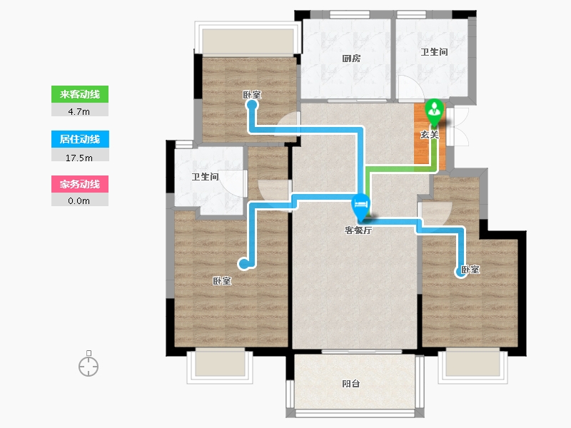 江苏省-南京市-银城君颐东方-88.00-户型库-动静线