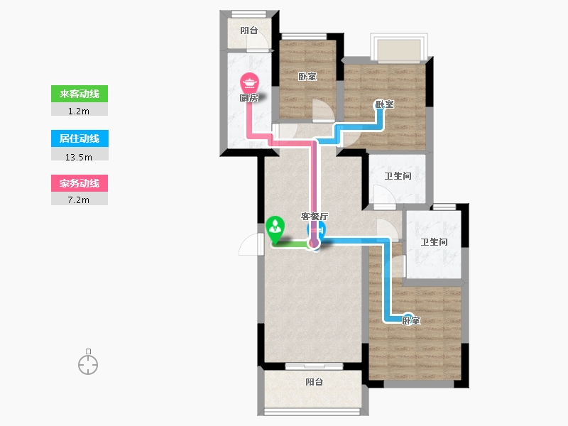 云南省-西双版纳傣族自治州-融创西双版纳旅游度假区-77.67-户型库-动静线