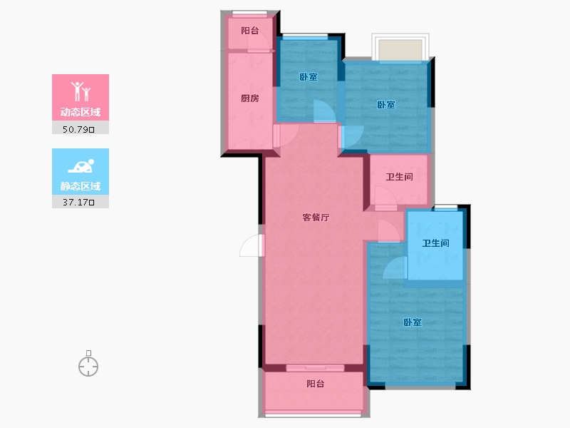 云南省-西双版纳傣族自治州-融创西双版纳旅游度假区-77.67-户型库-动静分区