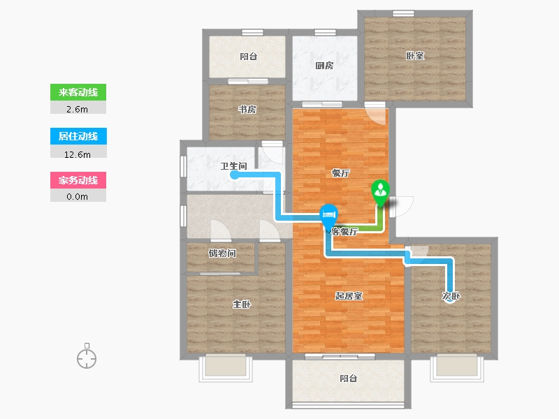 陕西省-西安市-世园·林逸-114.44-户型库-动静线