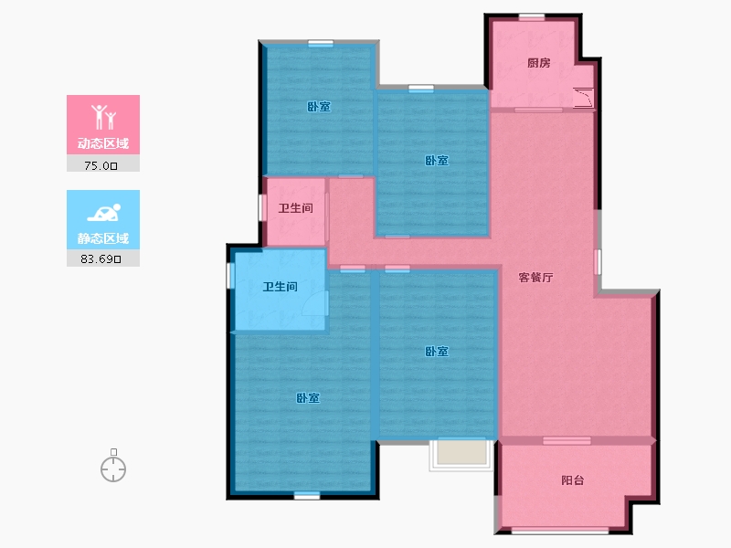 江苏省-南京市-弘阳禹洲时光印象-144.00-户型库-动静分区