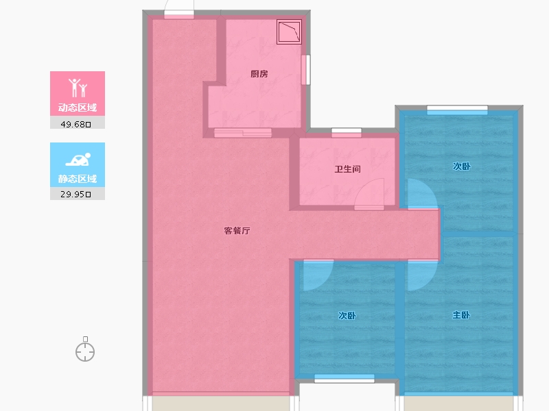 黑龙江省-哈尔滨市-融创星美御-70.48-户型库-动静分区