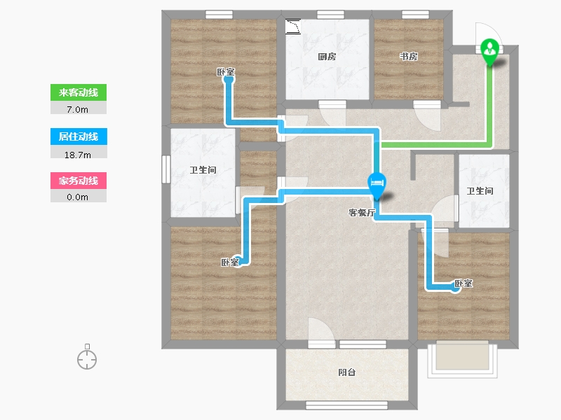 辽宁省-鞍山市-富力城-87.96-户型库-动静线