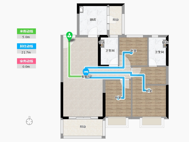 江苏省-南京市-紫东恒大文化旅游城-95.00-户型库-动静线