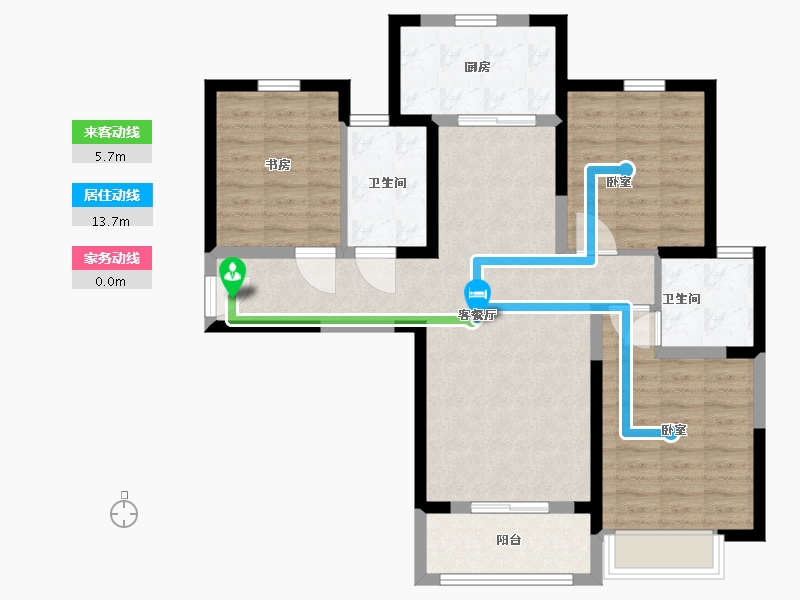 陕西省-西安市-金科世界城-90.01-户型库-动静线